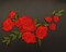 8"x 12 1/2" Red Rose Embroidery Heat Transfer Patch Pack of 12